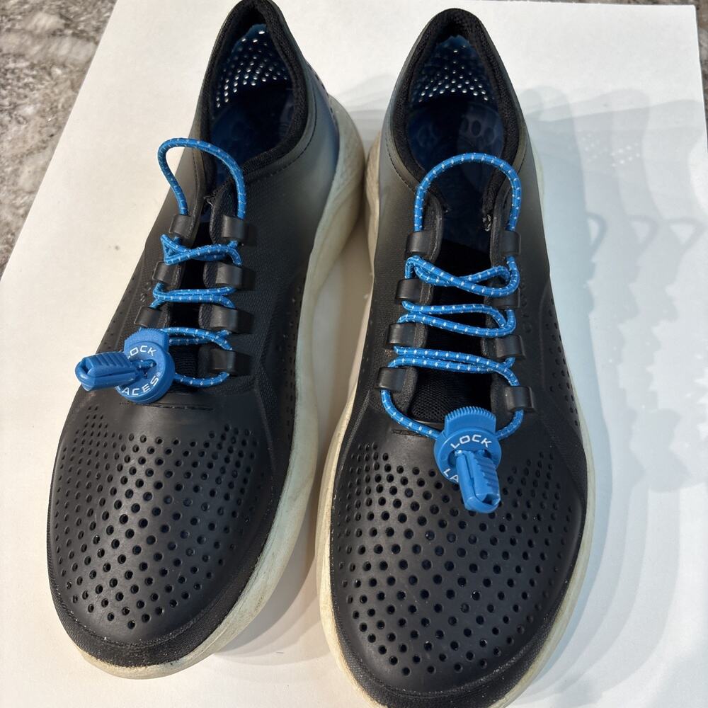Crocs LiteRide Color Dip Pacer Sneakers with Lock Laces Size M8